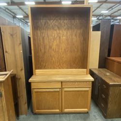 Large Wood Grain Shelf Unit w/ Pegs