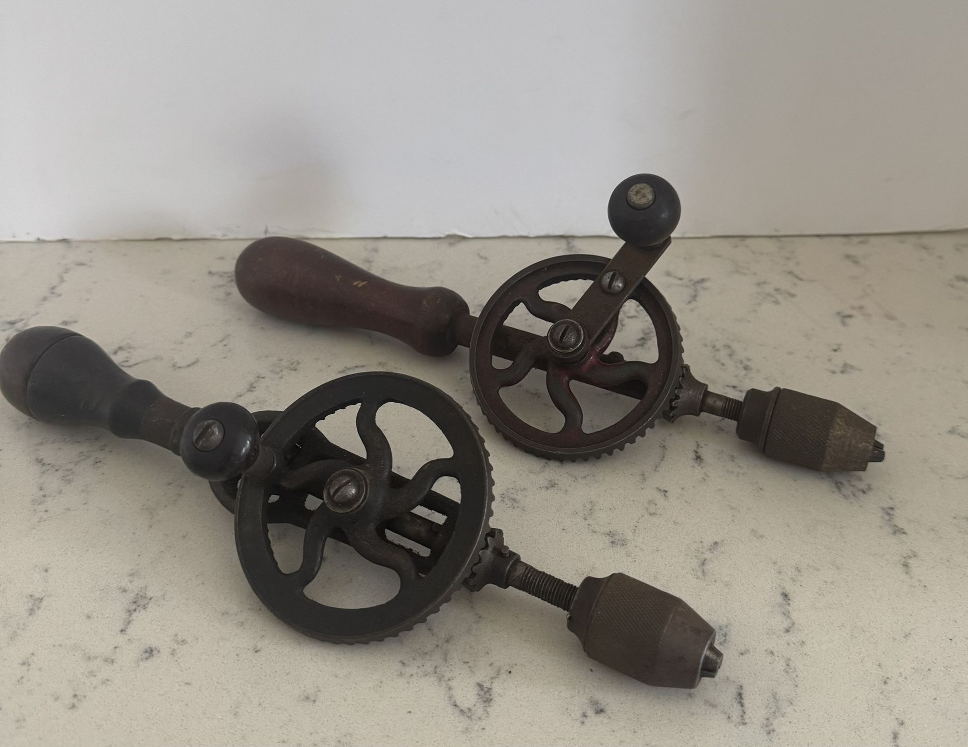 Pair of Vintage Hand Drills, Egg Beater Drills
