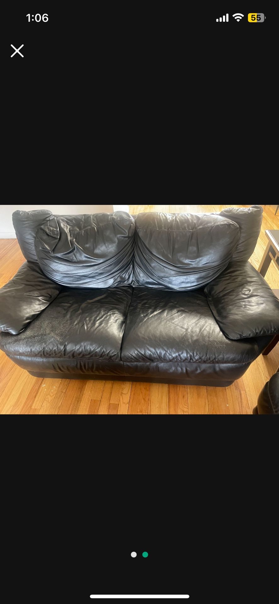 Leather Black Couches For Sale 