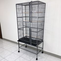 New $165 X-Large 69” Bird Cage for Mid-Sized Parrots Cockatiels Conures Parakeets Lovebirds Budgie, 31x19x69” 