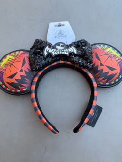 Disney-Nightmare Before Christmas Pumpkin King Ears Jack Skellington Mickey Ears