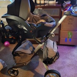 Stokke Stroller And Cars Seat Cybex Cuna 