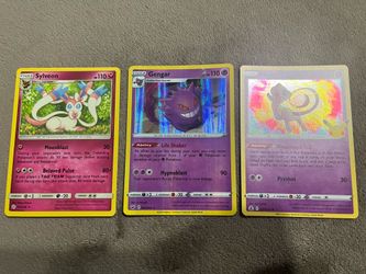 Pokemon Cards Mew Sylveon and Gengar Mint