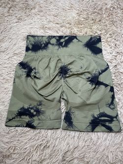 Tie Dye Workout Shorts for Women Seamless Scrunch Soft Active Shorts