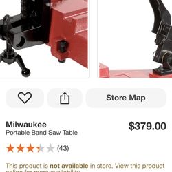 Milwaukee Band Saw Table 