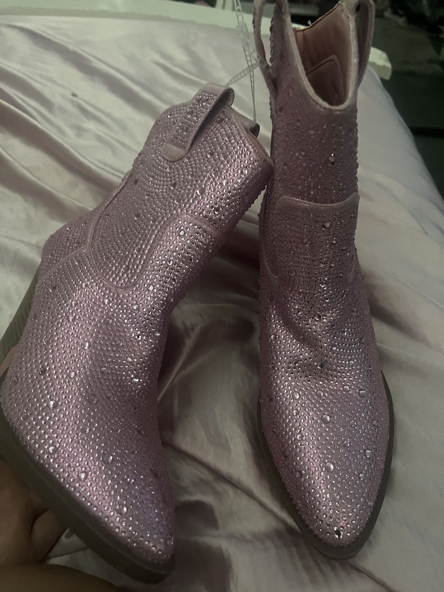 Pink Sparkling Boots