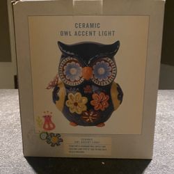 Colorful Ceramic Owl Accent Light
