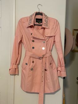 Sam Edelman Pink Studded Trench Coat
