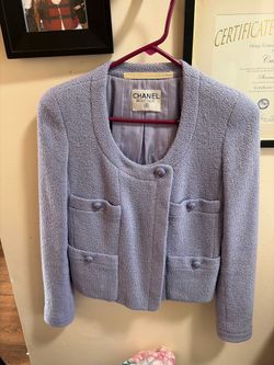 Vintage Rare Lavender Chanel classic wool jacket