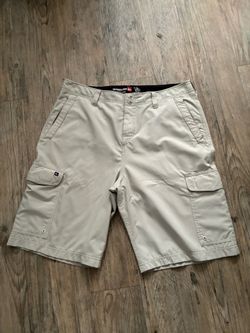 Quiksilver Men's Light Beige Cargo Shorts with Flap Pockets SZ 31