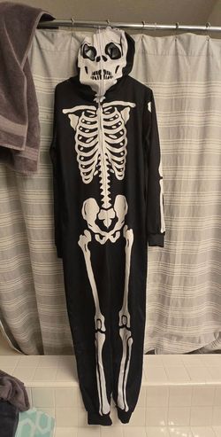 Skeleton adult halloween onesie large