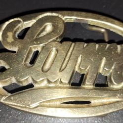 Brass Belt Buckle  " Larry "