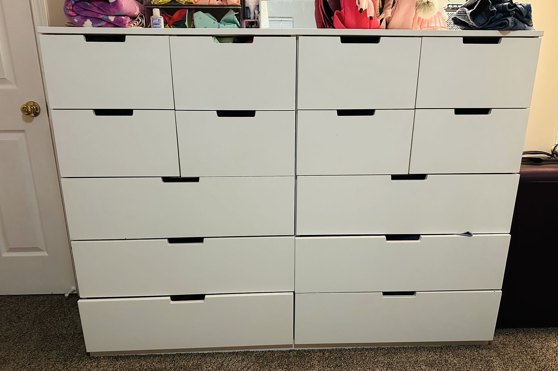 White Dresser 14 Drawer