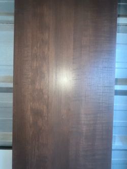 Shelving boards, dark brown, 8' x 11" x 5/8 both sides and one edge exactly