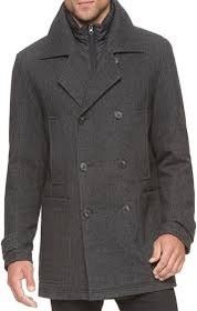 Marc New York by Andrew Marc Marc New York by Andrew Marc Men's Mulberry Herringbone Pea Coat