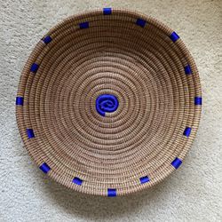 Blue & Brown Woven Basket 