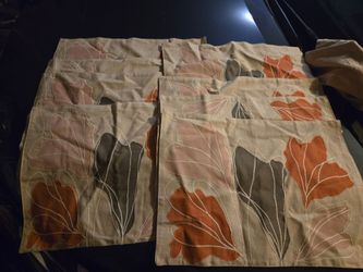 NEW Crate & Barrel AUTUMN / FALL Florel Placemats and Runner - Set of 8 + 1 Table runner