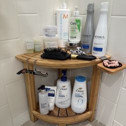 Bamboo Corner Shower Stool