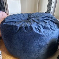 Navy blue bean bag chair 