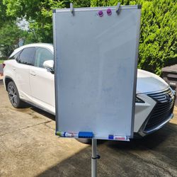 Mobile Whiteboard – 36 x 24 inches Portable Magnetic Dry Erase Board, 3' x 2' Stand Easel White Board Dry Erase Easel Standing Board w/Flipchart Hooks
