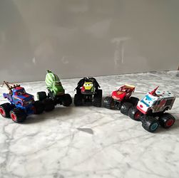 Disney Store Pixar Cars Toon Monster Truck Mater Deluxe Figure Set