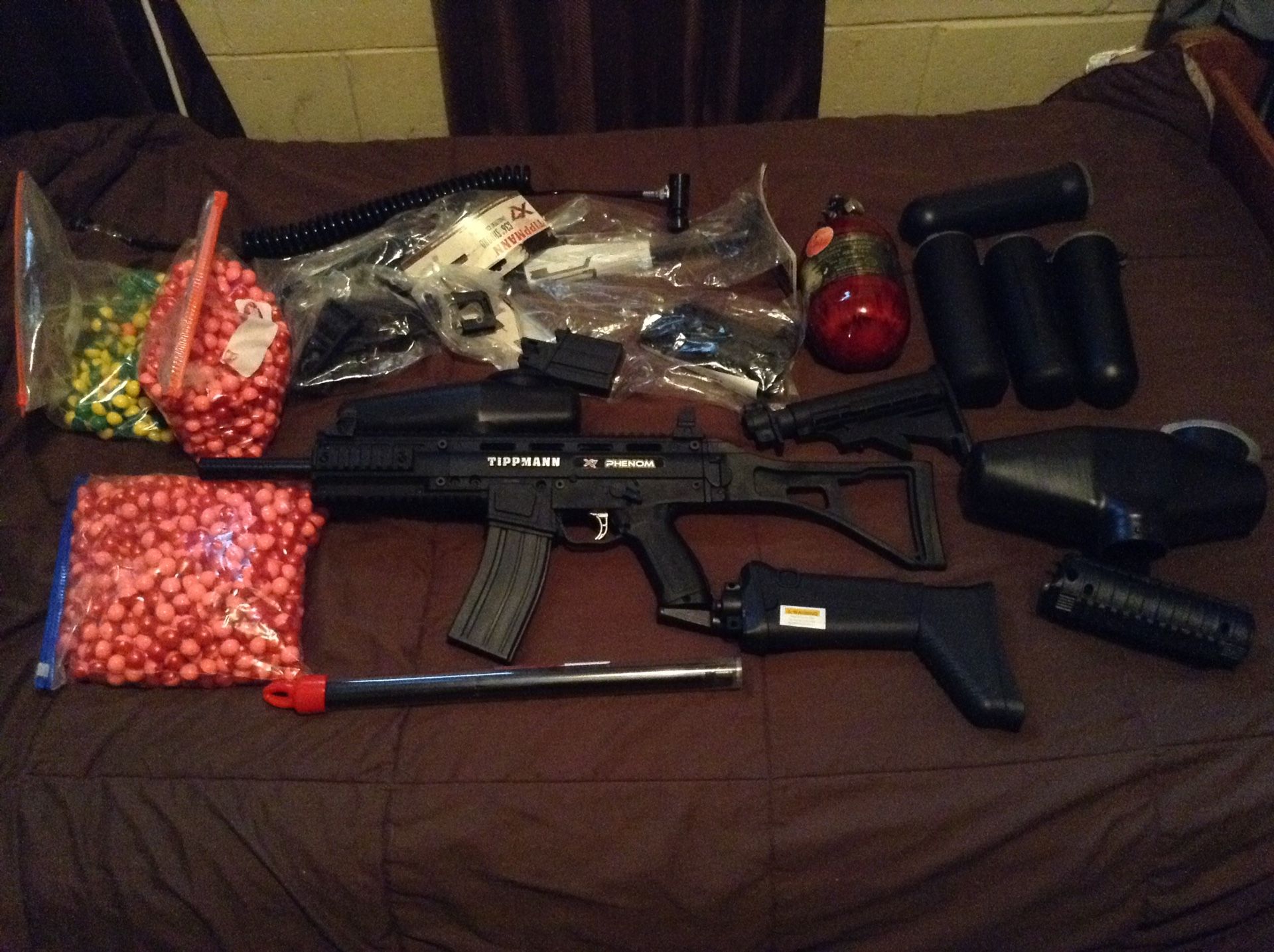 Tippmann X7 Phenom Super Pack Electric Paintball Gun With Extra Parts And Accessories