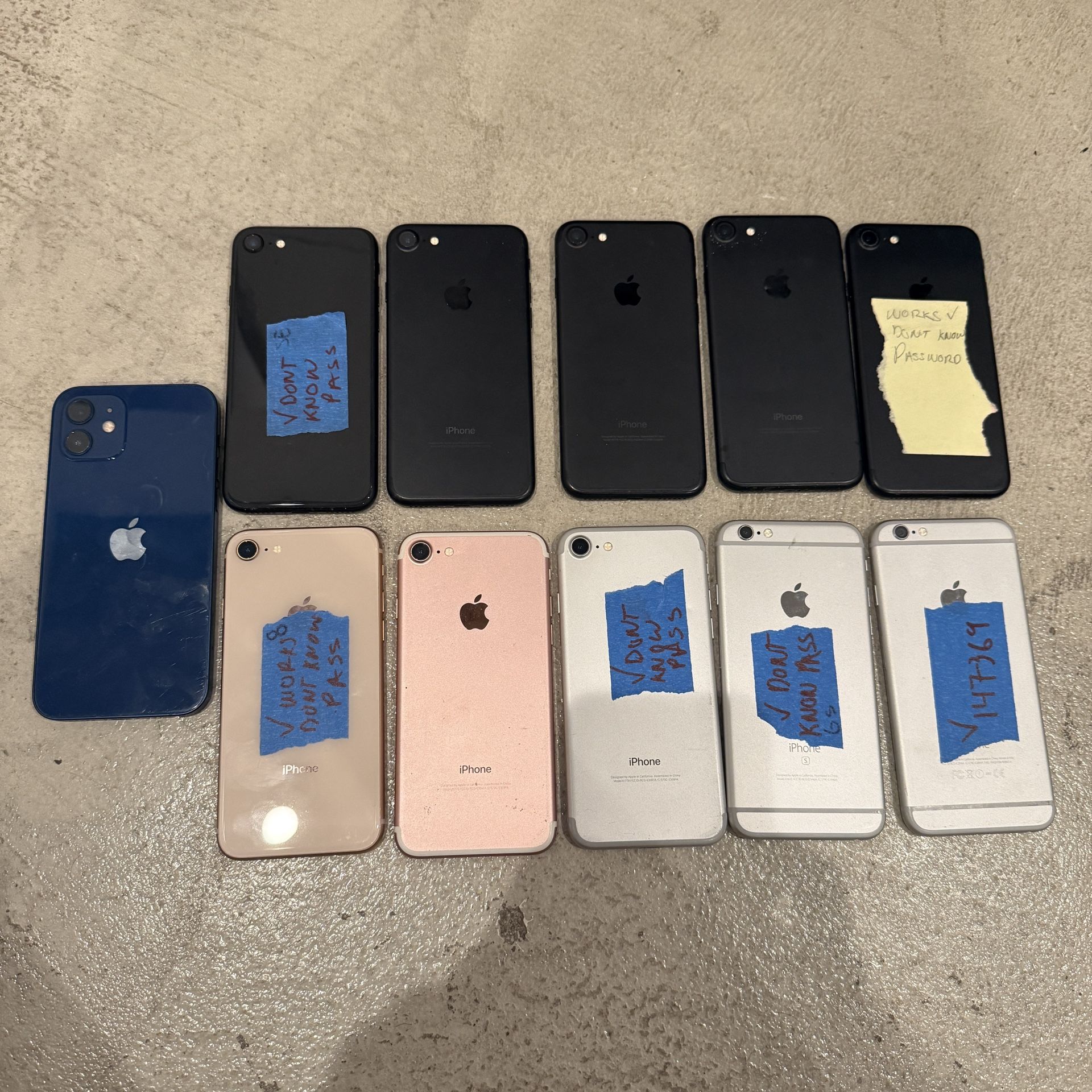 IPHONES FOR SALE 6, 6s, SE, 8, 12 (SEE DESCRIPTION)