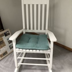 White Wooden Rocker 