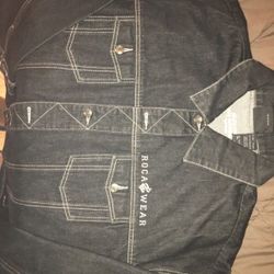 3XL Roca Wear denim jacket (black)