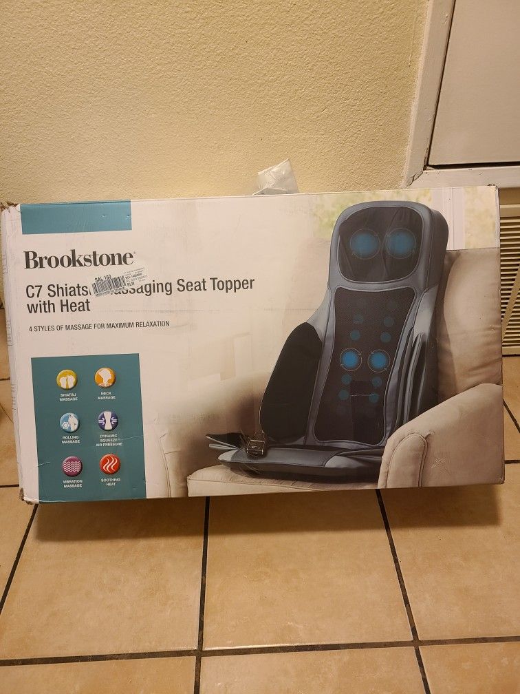 Brookstone c7 shiatsu massaging seat topper with heat for Sale in