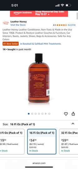 Leather Conditioner 16oz Brand New