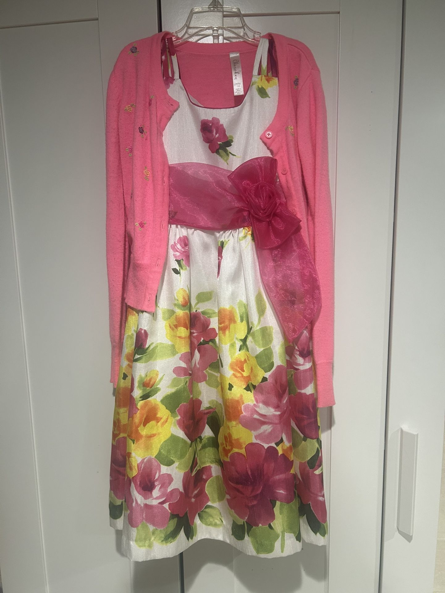 Beautiful Dress With Cardigan Size 10