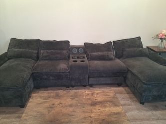 Large Sectional Sofa with Center Console