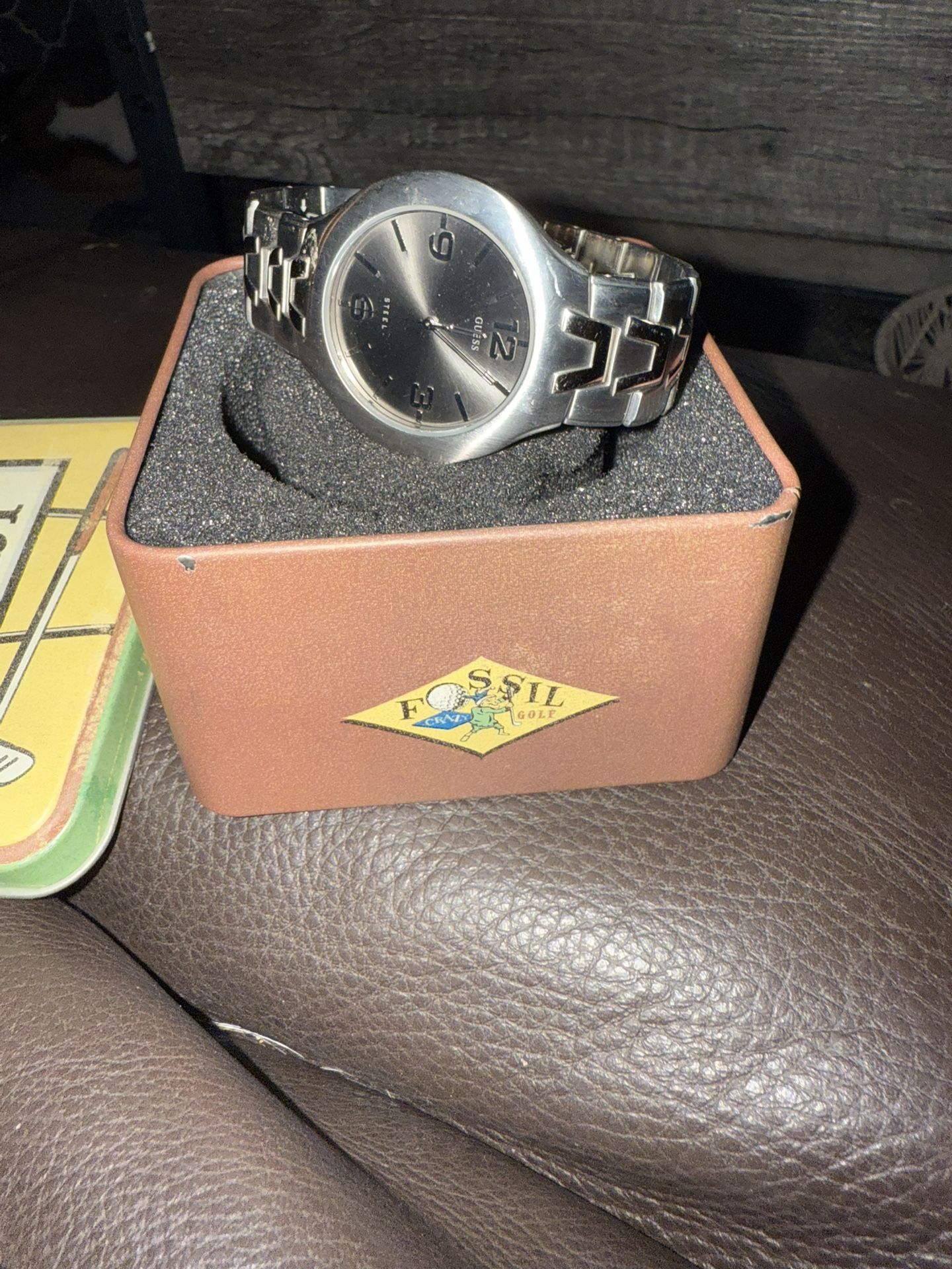 Fossil stainless steel watch black face