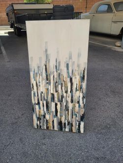 Art Piece 20” X 40” With Mirror Accents 