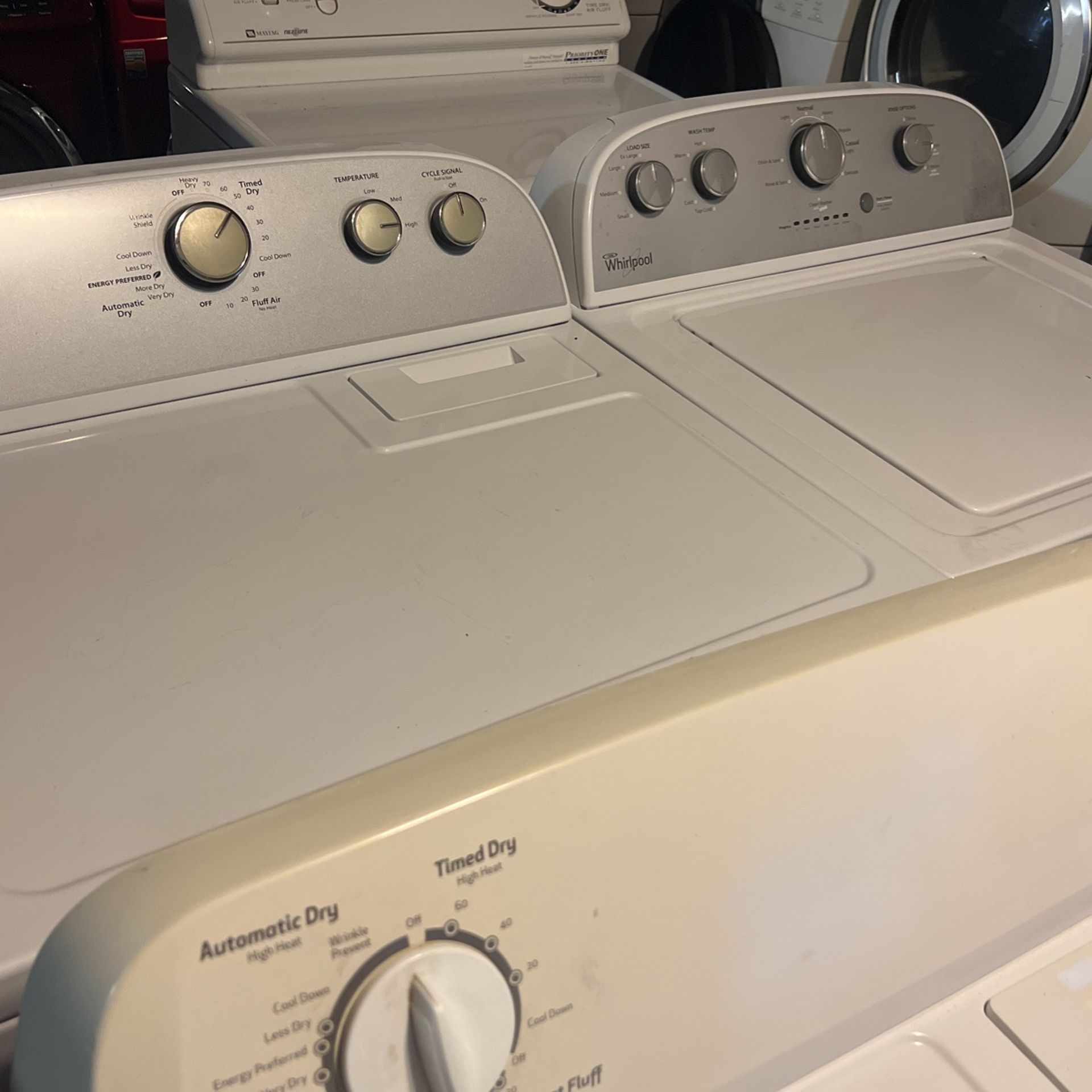 Washer and dryer by whirlpool accident condition