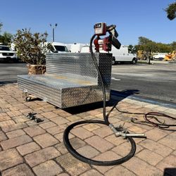 Heavy Duty Fill-Rite 100gal L Shape Tank Gas/Diesel Fuel Transfer Auxilary Pump With Fuel Meter