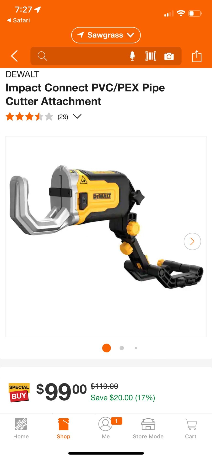 Dewalt PVC PEX Cutter Attachment Pipe Cutter