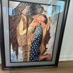 Photo of loving Native American couple