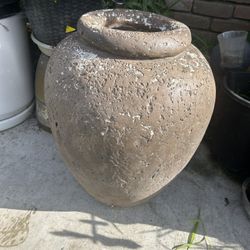 Base for plants or decoration is very heavy, measures 22 high and 14 wide