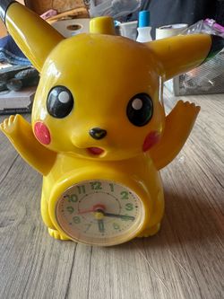Pikachu Pokémon Analog Alarm Clock Battery-Operated Plastic Yellow Black Red
