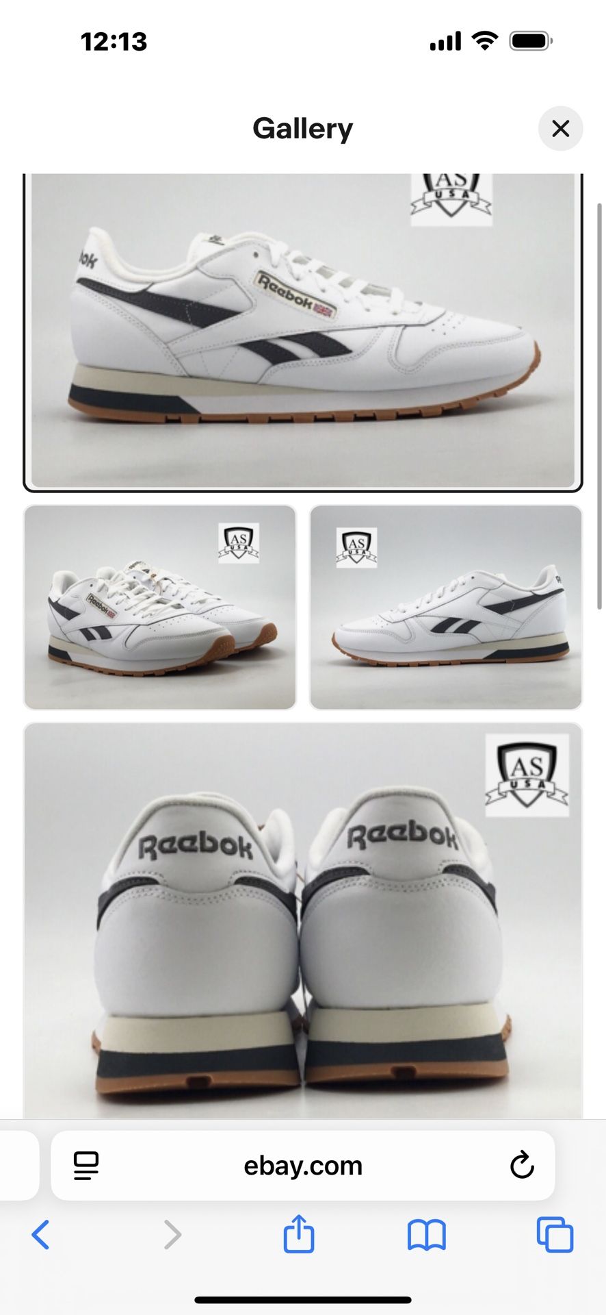 Reebok Unisex Classic Leather Sneaker Size 11.5 White/ Grey/Vintage Chalk HQ2231