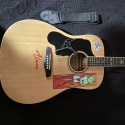 Left Handed Six String Guitar With Accessories