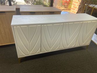Assembly required ✅60” Modern White / Buffet Cabinet –sturdy