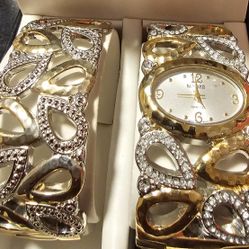 $35.00 - 1980's KESSARIS Cuff Watch & Bracelet!  New In Original Gift Box/Never Used - Needs New Battery!  Lowest Price!