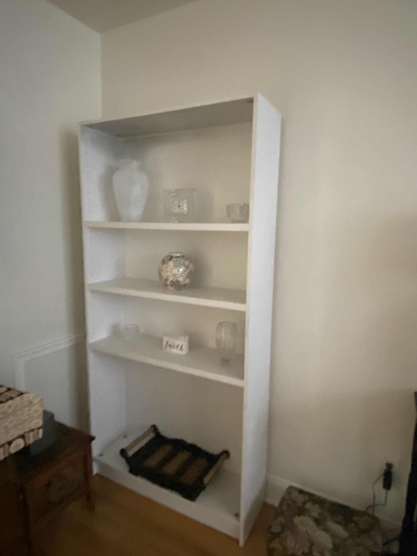 Tall White Bookcase - 4 Shelves - Best Offer - Pick Up 5/4