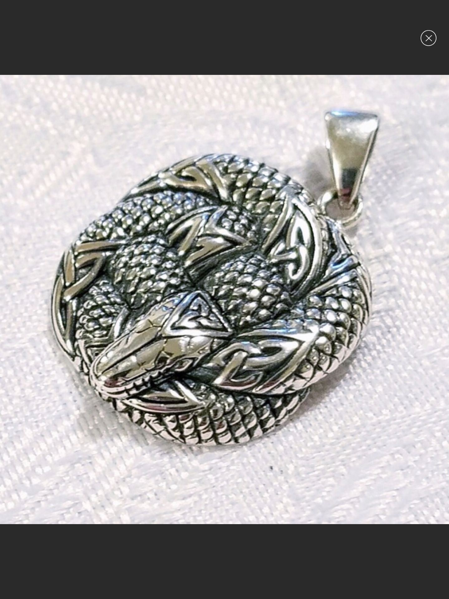 NWT Sterling Silver Coiled Snake Pendant