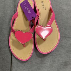 Pink Heart Size 1.5 Kids Flats