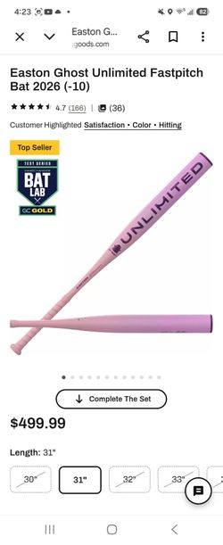 Easton ghost Unlimited Fastpitch Bat 2026 (-10)