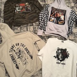 Women’s Clothing, Shirts, Sweaters, Hoodies, Crewneck, Jacket, All Size Medium